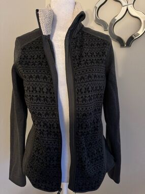 Eddie Bauer Black Sherpa-Lined Zip Jacket